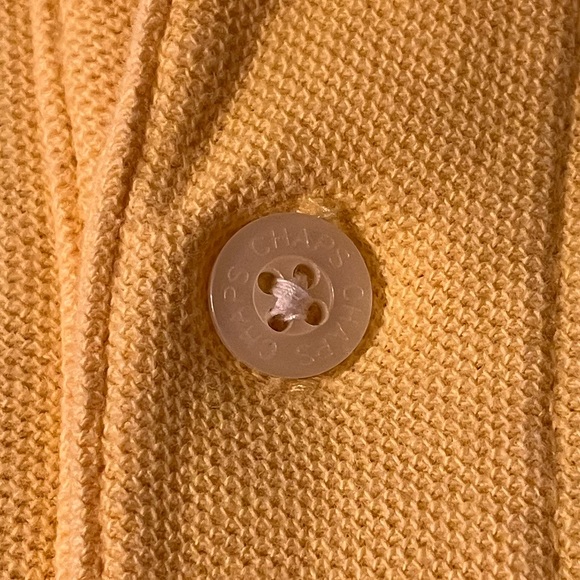 Chaps Ralph Lauren Yellow Cotton Vintage Golf Polo Shirt |M - Picture 8 of 8
